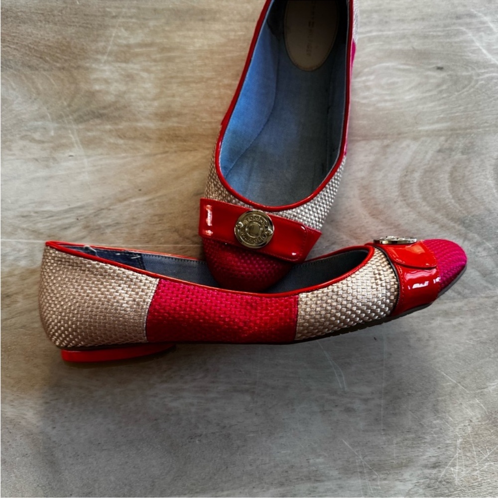 Tommy Hilfiger Pink and Orange Ballet Flats - Picture 5 of 7
